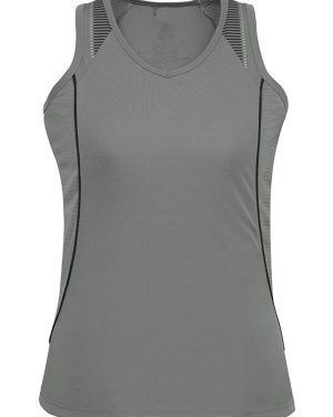 sg407l razor ladies singlet ash black 725