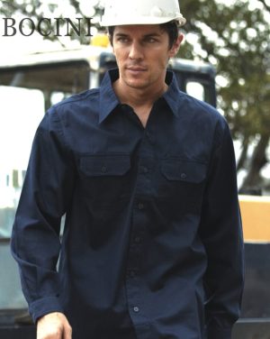 Mens Cotton Drill Work Shirt – Long Sleeve