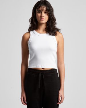 Womens Organic Rib Crop Tank