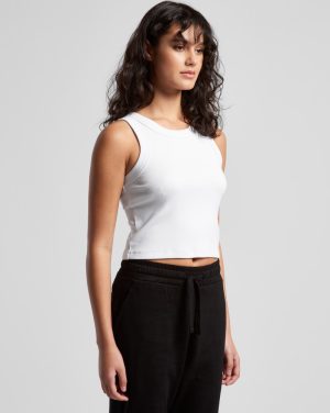 Womens Organic Rib Crop Tank