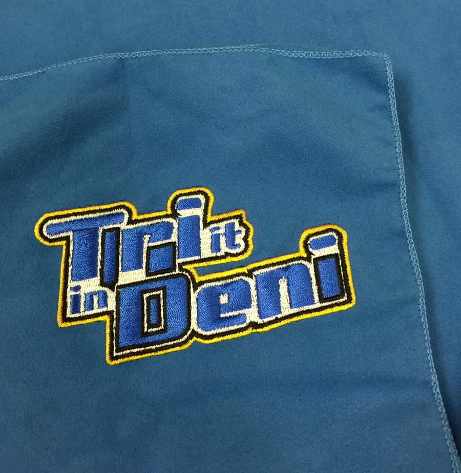 Sydney Embroidered Sports Towel Sample Sydney embroidered sports towel sample for local uniform buyers